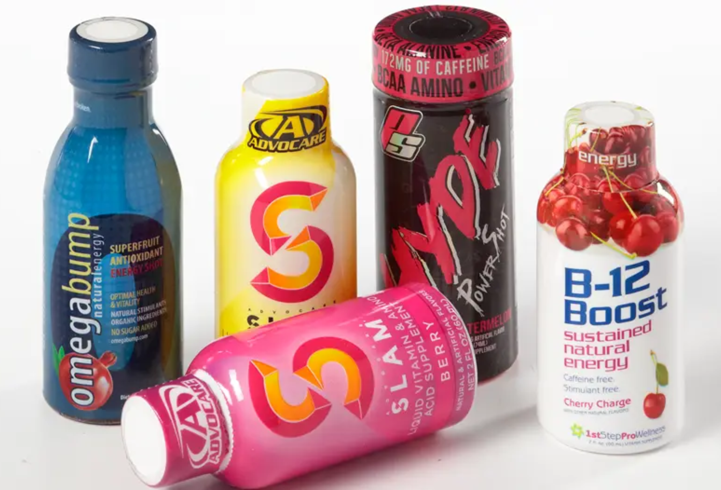 RTD beverage bottles with 360° shrink sleeve labels for full-coverage branding.